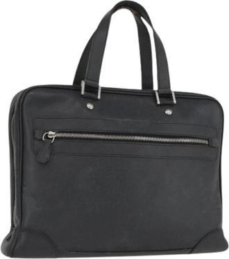 Louis Vuitton Pre-owned Vintage Taiga Business Tas - Dames - Vintage Handtas - Zwart - ONE Size - Leer - Vintage