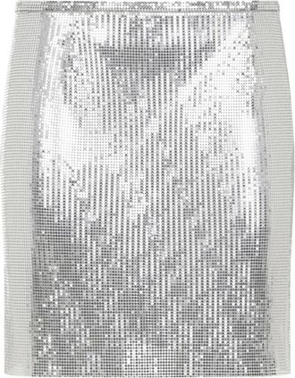Paco Rabanne Rokken, Dames, Grijs, M, Mesh Mini Rok