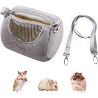 OEM Bolsa Transportadora Para H&aacute;mster Enano, Transport&iacute;n Cil&iacute;ndrico Aislante Para Exteriores Con Correa Ajustable Para El Hombro (gris) - Crezuo
