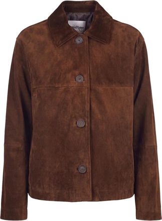ottod'Ame Lederen Jassen - Dames - Leren en Su&egrave;de Jassen - Bruin - XS - Leer - Jassen