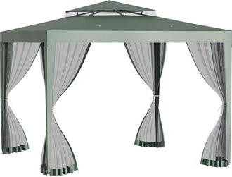 OUTSUNNY Carpa de jard&iacute;n 300x300x265 cm verde