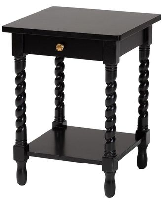 Baxton Studio Niklas Nightstand With Twisted Legs
