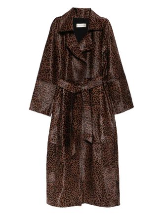 Nour Hammour Althea belted coat - Brown