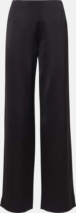 Toteme High-rise satin wide-leg pants