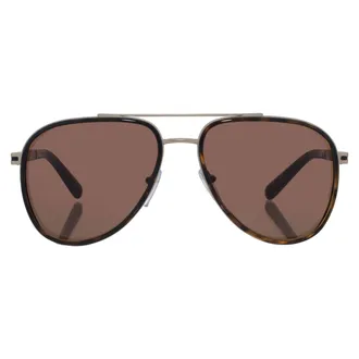 Bulgari Dark Brown Pilot Mens Sunglasses BV5060 202253 57