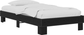 vidaXL Estructura De Cama Roble Negro 80 X 200 Cm Madera De Ingenier&iacute;a Vidaxl