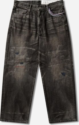 Neighborhood Men s Savage Denim DP Wide Pants Black