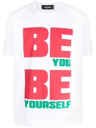 Dsquared2 T-shirt met logoprint - Wit
