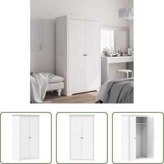 vidaXL vidaXL Armadio con ante - Armadio BODO 99x53,5x173 cm in Legno Massello di Pino Bianco