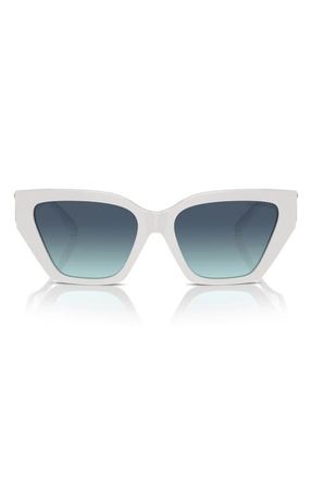 Tiffany & Co. 55mm Gradient Cat Eye Sunglasses in Blue White at Nordstrom