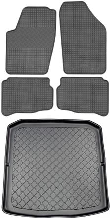 OEM Skoda Fabia I 6y Kombi (5 Puertas) De 2000 A 2007. Juego De Alfombrillas De Goma Para Coche Y Maletero