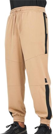 Emporio Armani Beige Side Stripes Polyester Track Pants