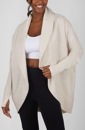 Yogalicious London Open Front Scuba Knit Cardigan in Heather Crystal Gray at Nordstrom Rack, Size X-Small