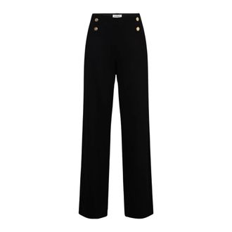 &Co Woman Broeken, Dames, Zwart, S, Rechte Broek