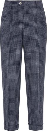 Brunello Cucinelli Leisure fit trousers with double pleats in Denim at Nordstrom, Size 52 It