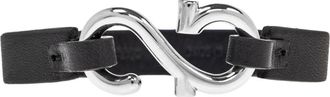 Ferragamo Leren armband - Heren - Armbanden - Zwart - M - Leer - Accessoires