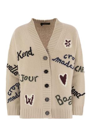 Max Mara Belgio - Over Cardigan In Wool Yarn
