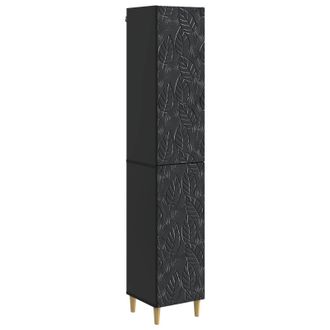 vidaXL Juego De Armarios 2 Uds. Negro Madera De Ingenier&iacute;a Vidaxl