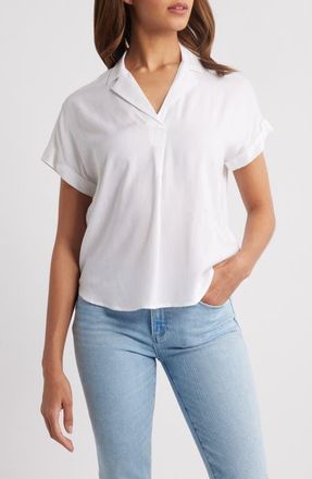 Beach Lunch Lounge Melody Collar Top in White at Nordstrom, Size Large