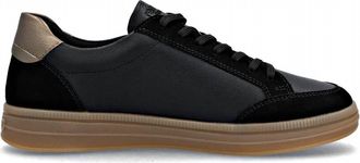 Rieker Mens Demi 04 Sneaker In Schwarz/schwarz/brown/bronze/s