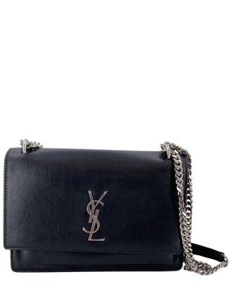 Saint Laurent Black Leather Sunset Shoulder Bag (Authentic Pre-Loved)