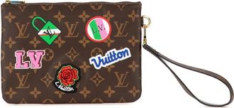 Louis Vuitton Pouch City Patches con monogramma 2018 - Marrone