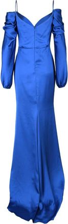 4 Meta Long Dress Slit - Blue