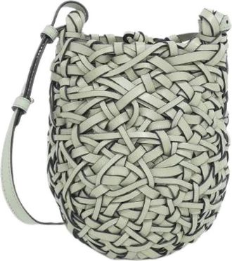 Loewe Pre-owned Nest Basket Bag Small Calf Shoulder Bag - Dames - Vintage Schoudertas - Groen - ONE Size - Leer - Vintage