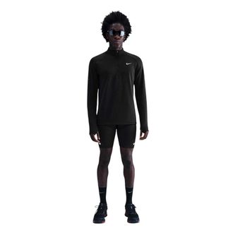 Nike Heren Quarter Zip Hardloop Baselaag Top (Zwart)