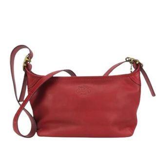 Coach Pre-owned Cross Body Bags, female, Red, Size: ONE SIZE Pre-owned Leather Shoulder Bag 12595