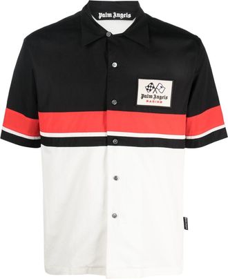 Palm Angels Racing bowling shirt - unisex - Cotton/Polyester - 46 - Black