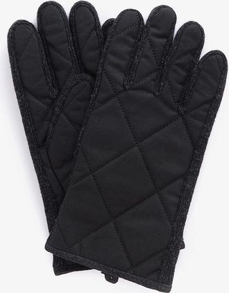 Barbour Mens Barbour WINTERDALE GLOVES Mens Black - Size: SMALL