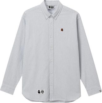 Fingercroxx Camicia a righe con applicazione logo - Nero