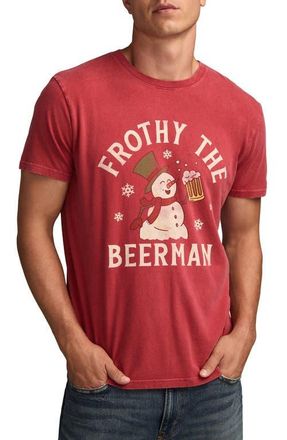 Lucky Brand Frothy the Beer Man Cotton Graphic T-Shirt in American Beauty at Nordstrom, Size Xx-Large