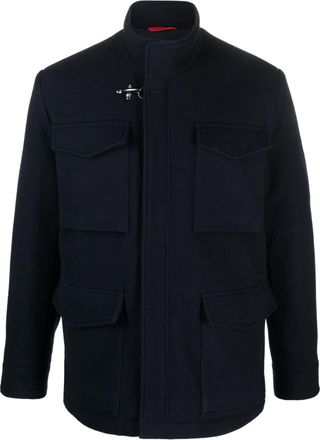 Fay Field drawstring-waist wool blend jacket - men - Polyester/Wool/Polyamide - XXXL - Blue