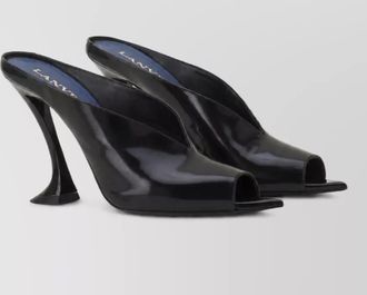 Lanvin leather high heel mules
