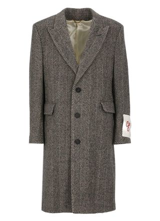 Golden Goose Herringbone Pattern Single-breasted Coat
