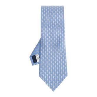 Ferragamo Ties, male, Blue, Size: ONE SIZE Cavalluccio Tie