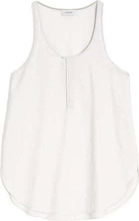 Christophe Lemaire Canotta con taglio a sbieco - Bianco