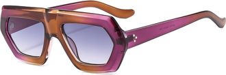 Generic Mens Outdoor Sports Sunglasses Driving Women Commuter Decorative Sun Glasses(Purple)