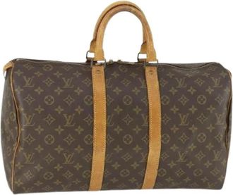 Louis Vuitton Pre-owned Weekend Bags, female, Brown, Size: ONE SIZE Pre-owned Canvas Weekend Bag