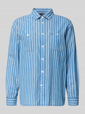 Tommy Hilfiger Regular Fit Freizeithemd aus reiner Baumwolle Modell CHAMBRAY in Blau, Gr&ouml;&szlig;e XXL