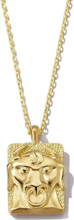 David Webb 18kt geelgouden Taurus Zodiac halsketting met diamant