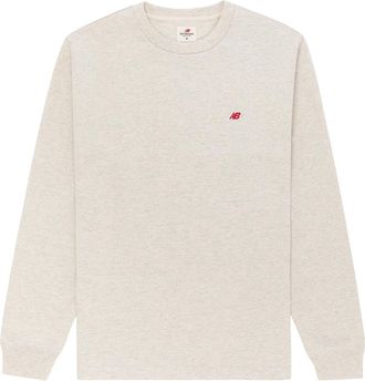 New Balance MADE in USA Core Long Sleeve T-Shirt Asia Sizing Oatmeal Heather MT21542-OTH