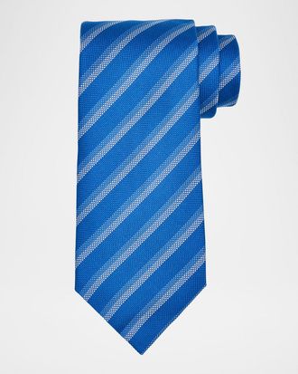 Charvet Mens Striped Silk Tie