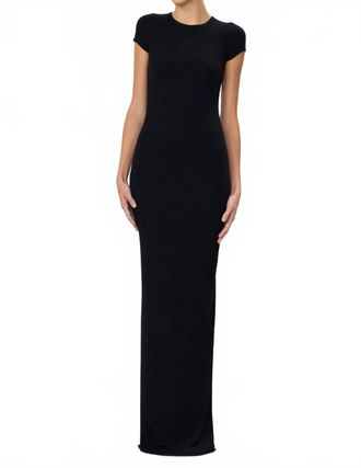 &Eacute;terne Cap Sleeve Maxi Dress In Black