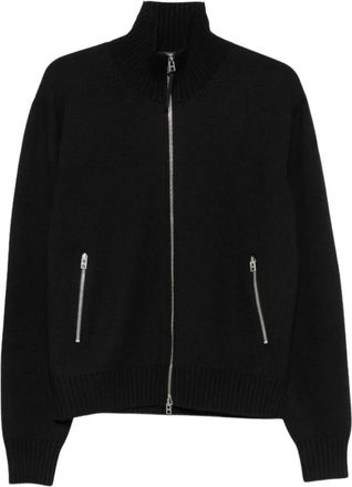 Tom Ford Sweater - Heren - Vesten met rits - Zwart - L - Katoen - Hoodies & sweatvesten