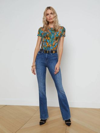 L'agence Selma Sleek Baby Boot Cut Pants In Wilcox
