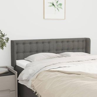 vidaXL Cabecero De Tela Gris Oscuro 147x16x78/88 Cm Vidaxl