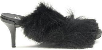 Pedro Garcia Black Leather Stiletto Heel Womens Sandals